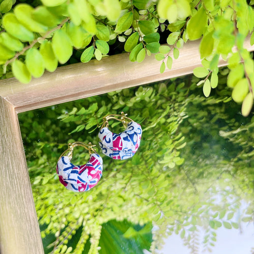 Genie mini Earrings - Red/blue/white